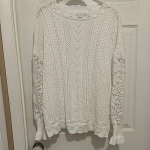 Beautiful White Lace Knit Sweater 🤍💕🤍